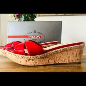 Prada wedge shoes